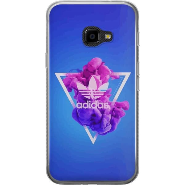 Samsung Galaxy Xcover 4 Gennemsigtig cover Adidas-inspireret blåt design - sporty motiv med retrovibe i blå toner