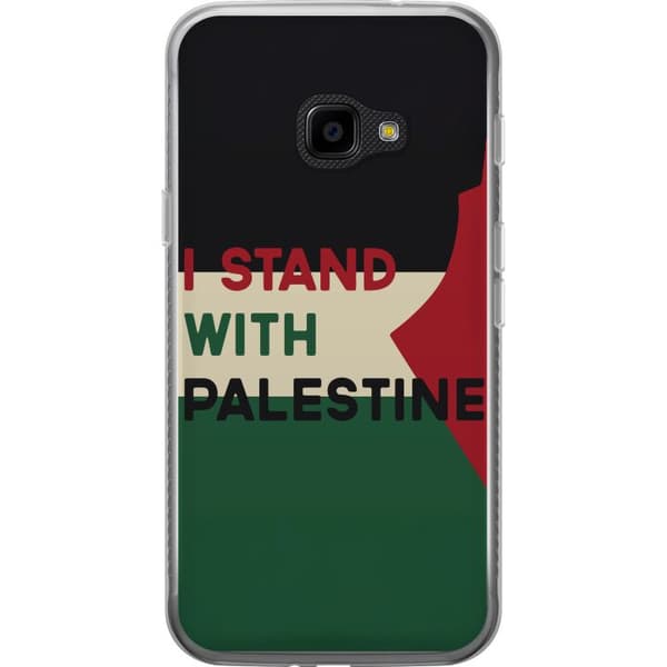 Samsung Galaxy Xcover 4 Läpinäkyvä kuori Pysähdy Palestiinan puolesta - solidaarisuussuunnittelu vahvalla viestillä