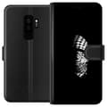 Miniatyrbillede 1 af 3: Samsung Galaxy S9+ Tegnebogsetui Keffiyeh-mønster - klassisk sort-hvid palæstinensisk tørklæde med kulturel betydning