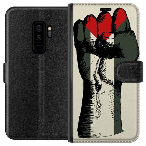 Samsung Galaxy S9+ Tegnebogsetui Hånd bundet i Palæstinas farver - kraftfuldt symbol for frihedsbevægelsen