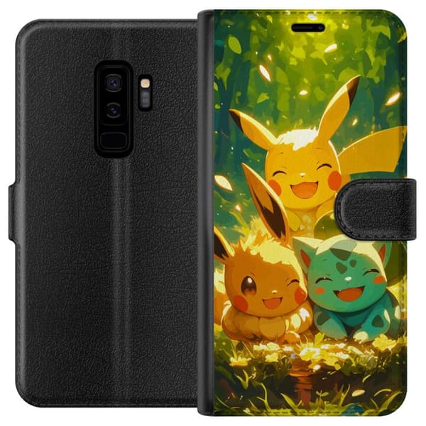 Samsung Galaxy S9+ Tegnebogsetui Pixelmonster spillestil - farverig design til retro-elskende gamere