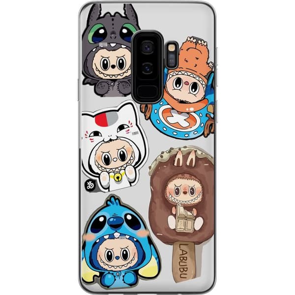 Samsung Galaxy S9+ Gennemsigtig cover Labubu figur samling - Pop Mart Labubu The Monsters i farverigt design