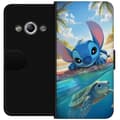 Miniatyrbilde 1 av 3: Samsung Galaxy Xcover 3 Lommeboketui Stitch med skilpadde - søt blå alien i tropisk strandmiljø fra Disney