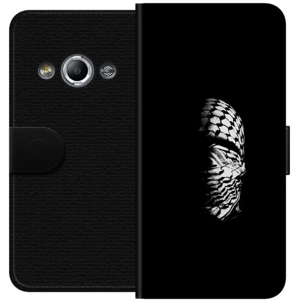 Samsung Galaxy Xcover 3 Lommeboketui Keffiyeh-mønster - klassisk svart-hvit palestinsk sjal med kulturell betydning