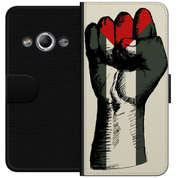 Samsung Galaxy Xcover 3 Lompakkokotelo Käsi sidottu Palestinan väreihin - voimakas symboli vapausliikkeelle