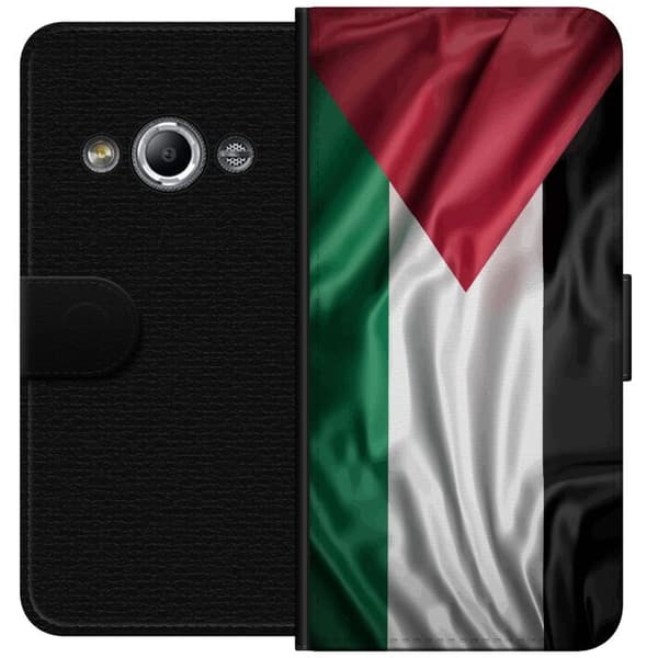 Samsung Galaxy Xcover 3 Lompakkokotelo Palestiinan lippu – ikoninen vapauden symboli punaisessa, mustassa, valkoisessa ja vihreässä
