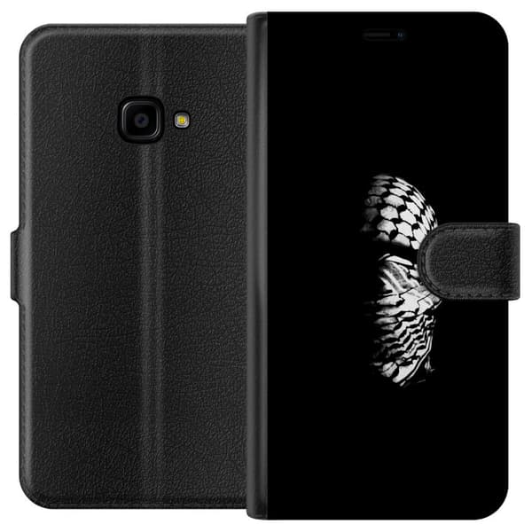 Samsung Galaxy Xcover 4 Tegnebogsetui Keffiyeh-mønster - klassisk sort-hvid palæstinensisk tørklæde med kulturel betydning