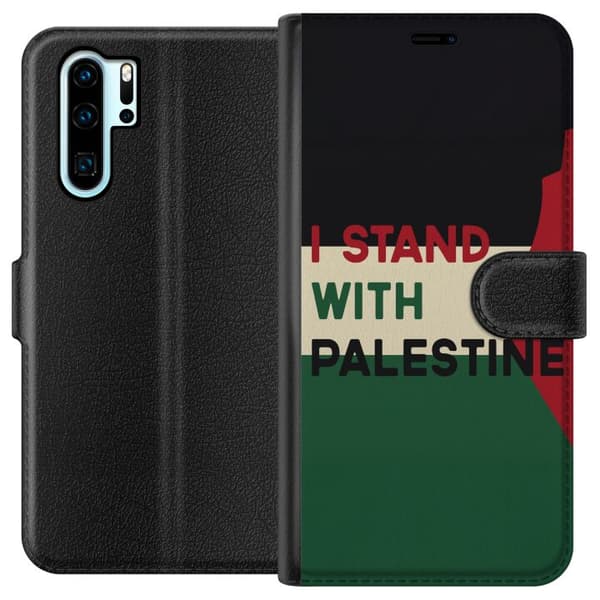 Huawei P30 Pro Lommeboketui Stå opp for Palestina - solidaritetsdesign med en sterk melding