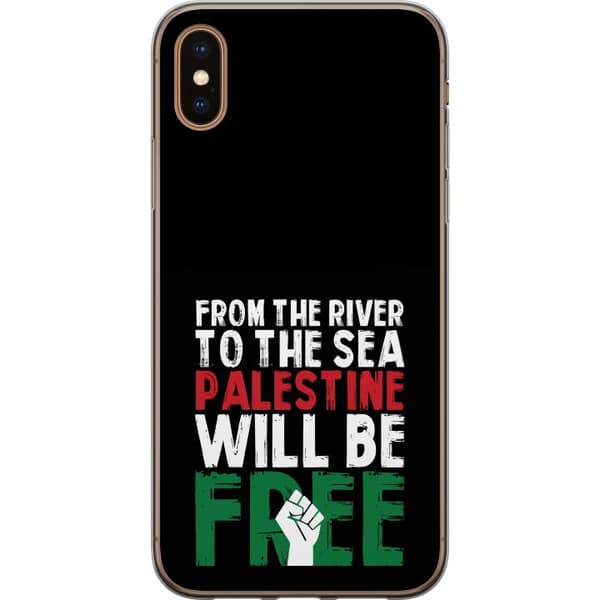 Apple iPhone XS Gennemsigtig cover Fri Palæstina