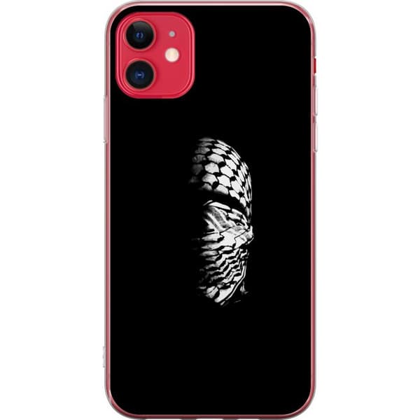 Apple iPhone 11 Gjennomsiktig deksel Keffiyeh-mønster - klassisk svart-hvit palestinsk sjal med kulturell betydning