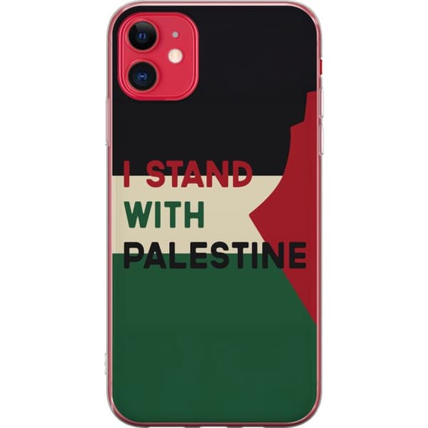 Apple iPhone 11 Gennemsigtig cover Stå sammen med Palæstina - solidaritetsdesign med en stærk besked
