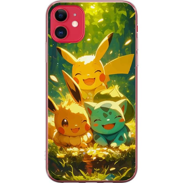 Apple iPhone 11 Genomskinligt Skal Pixelmonster spelstil – färgstark design för retroälskande gamers