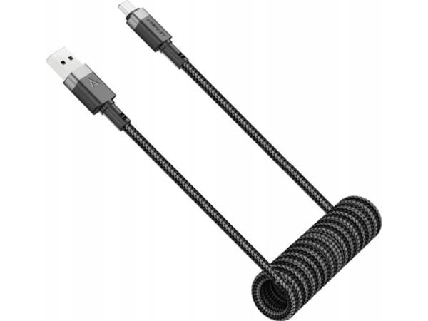 Acefast C14-04 USB-A - USB-C jousikaapeli 480Mb/s 3A 1.2m - musta - musta