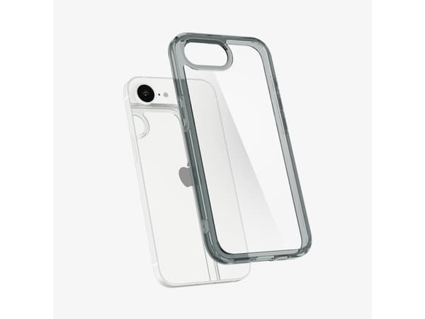 Spigen Ultra Hybrid, Etui, Apple, iPhone 16e, 15,5 cm (6.1"), Grå, Gjennomsiktig