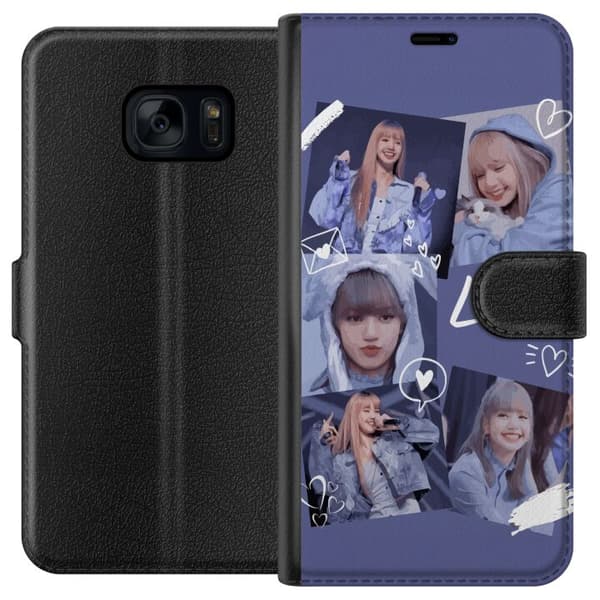 Samsung Galaxy S7 Tegnebogsetui Lisa Blackpink – Aesthetic K-pop Queen