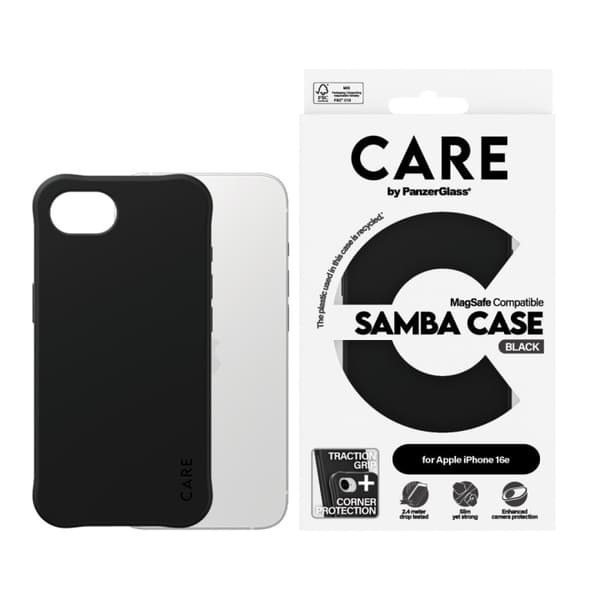 PanzerGlass CARE by PanzerGlass - Kotelo - Musta- iPhone 16e