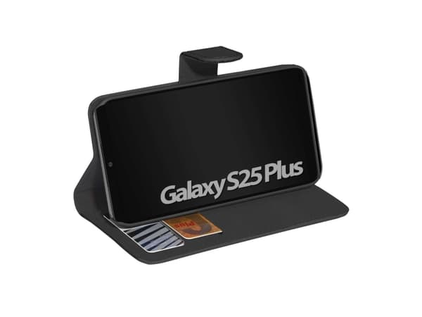 PEDEA Book Cover Classic for Samsung Galaxy S25 5G, musta