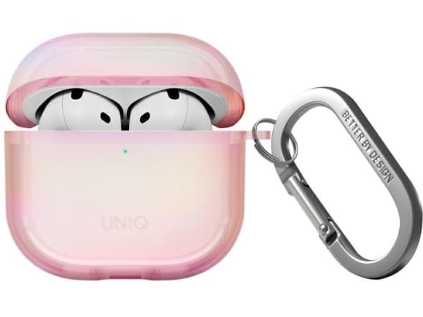 UNIQ Iridescia do AirPods 4 Hängfodral rosa prisma