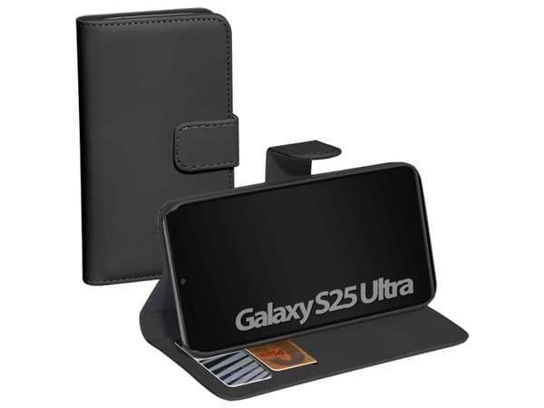PEDEA Book Cover Classic för Samsung Galaxy S25 Ultra 5G, svart