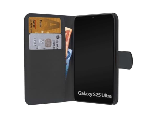 PEDEA Book Cover Classic för Samsung Galaxy S25 Ultra 5G, svart