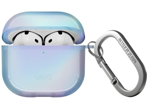 UNIQ Iridescia tapauksessa AirPods 4 Hang Case sininen