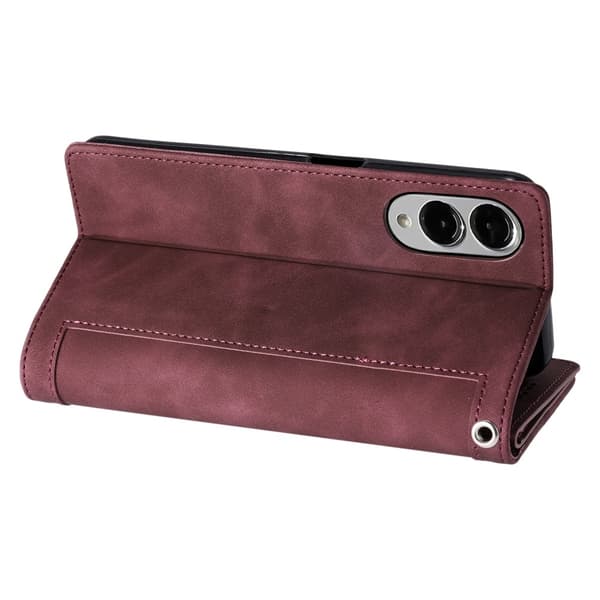 Til Samsung Galaxy S25 Edge Etui med Lynlåslomme og 9 Kortlommer