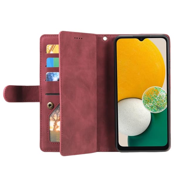 Til Samsung Galaxy S25 Edge Etui med Lynlåslomme og 9 Kortlommer