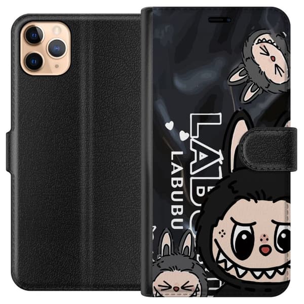 Apple iPhone 11 Pro Max Lommeboketui <nl>Labubu Black Energy - Svart mønster i gatestil