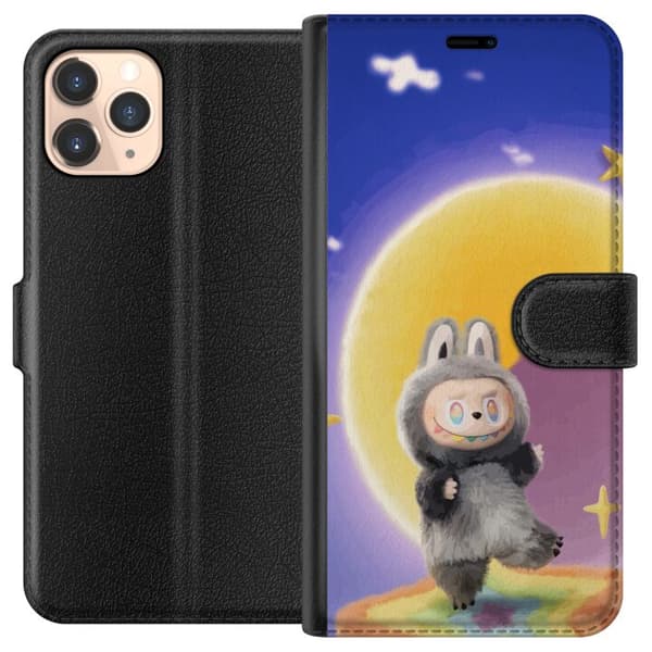 Apple iPhone 11 Pro Tegnebogsetui Labubu Neon Pop - Neonfarvet pop art monster