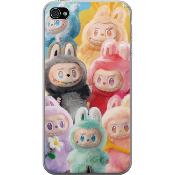 Apple iPhone 4s Genomskinligt Skal Labubu Sketch Style – Handritat monster i tusch