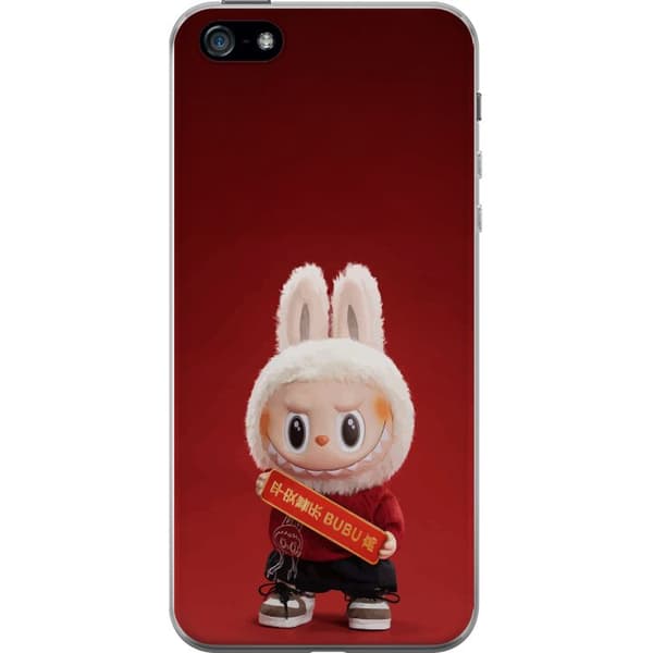 Apple iPhone 5 Genomskinligt Skal Pop Mart The Monsters Labubu Best of Luck Vinyl Plush Doll