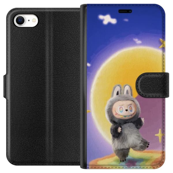 Apple iPhone 6 Tegnebogsetui Labubu Neon Pop - Neonfarvet pop art monster