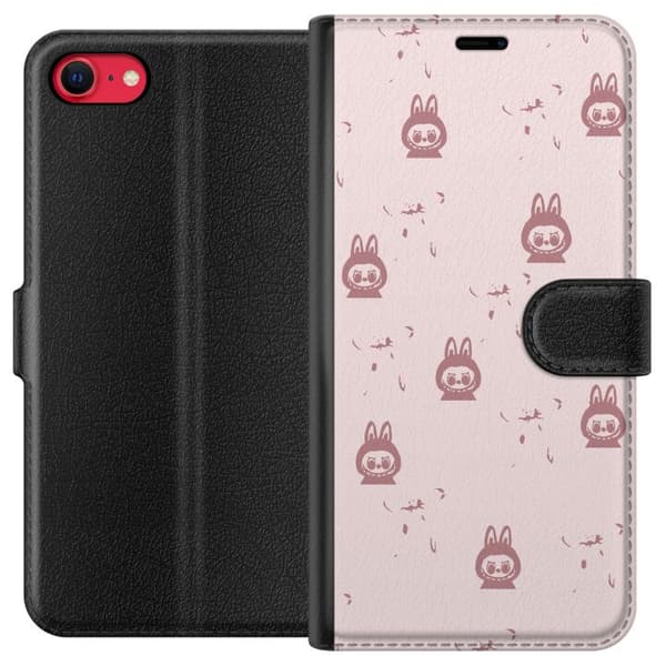 Apple iPhone 7 Tegnebogsetui Labubu Neon Pop - Neonfarvet pop art monster