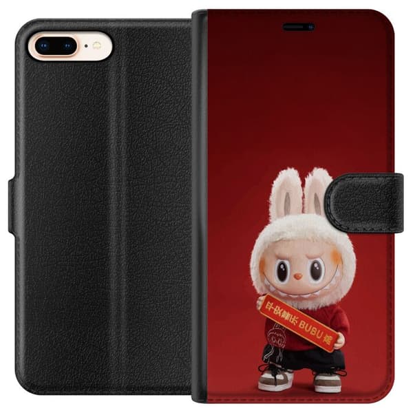 Apple iPhone 8 Plus Plånboksfodral Pop Mart The Monsters Labubu Best of Luck Vinyl Plush Doll