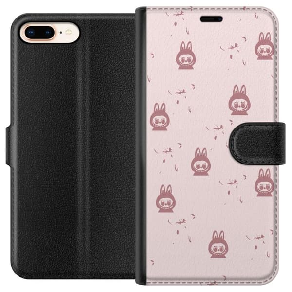 Apple iPhone 7 Plus Tegnebogsetui Labubu Neon Pop - Neonfarvet pop art monster