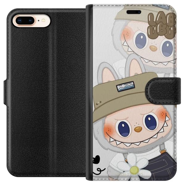 Apple iPhone 7 Plus Tegnebogsetui Labubu Minimal Mood - Enkel og stilren monsterdesign