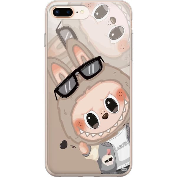 Apple iPhone 8 Plus Genomskinligt Skal Labubu Rainbow Chaos – Färgglatt monster i regnbågstoner