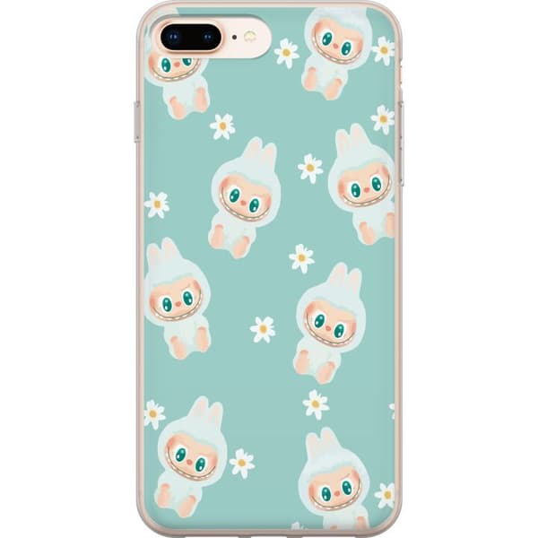Apple iPhone 8 Plus Genomskinligt Skal Labubu Candy Vibes – Söt och färgglad monsterstil