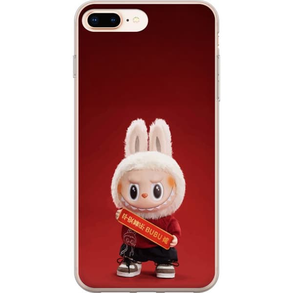 Apple iPhone 8 Plus Genomskinligt Skal Pop Mart The Monsters Labubu Best of Luck Vinyl Plush Doll