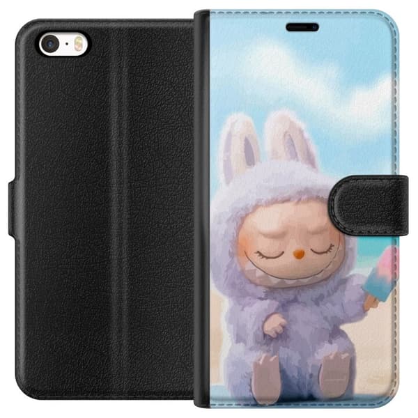 Apple iPhone SE (2016) Lompakkokotelo Labubu Vaaleanpunainen Tunnelma