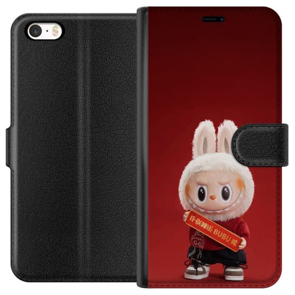 Apple iPhone SE (2016) Lompakkokotelo Pop Mart The Monsters Labubu Onnea Vinyl Nukke
