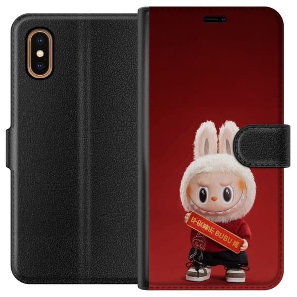 Apple iPhone XS Max Tegnebogsetui Pop Mart The Monsters Labubu Held og Lykke Vinyl Plysdukke