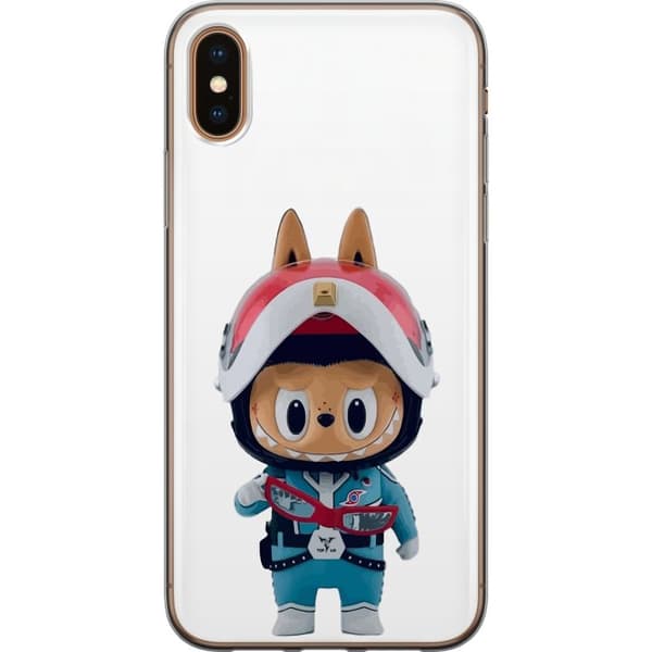 Apple iPhone XS Gjennomsiktig deksel How2work Labubu Monstrene x Ultraman Blue Figur