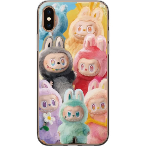 Apple iPhone XS Gennemsigtig cover Labubu Skitse Stil