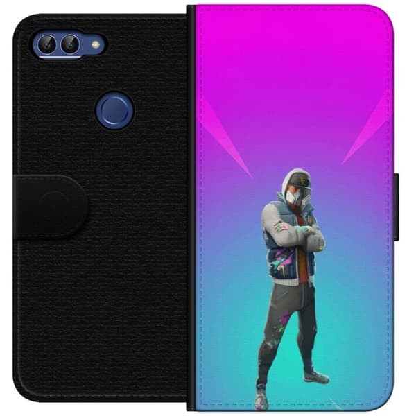 Huawei P smart Tegnebogsetui sort ridder fortnite
