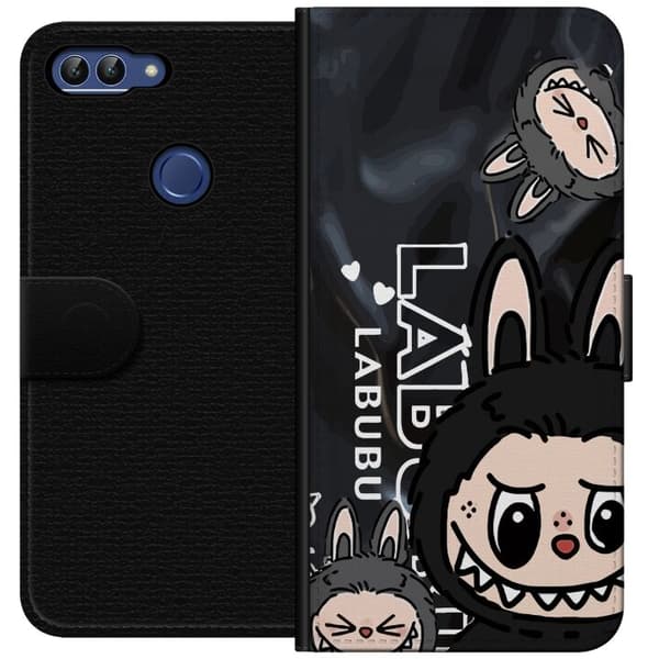 Huawei P smart Tegnebogsetui <nl>Labubu Black Energy - Sort mønster i gade stil