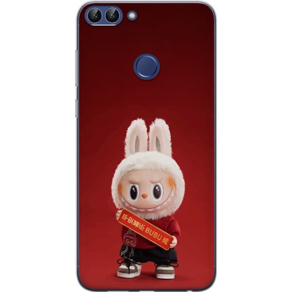 Huawei P smart Gennemsigtig cover Pop Mart The Monsters Labubu Held og Lykke Vinyl Plysdukke