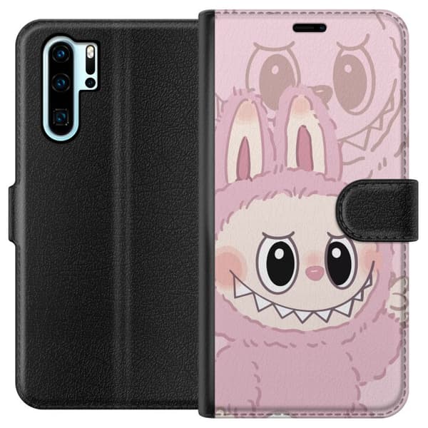 Huawei P30 Pro Plånboksfodral Labubu Floral Freak – Blommigt monster i vintage-stil