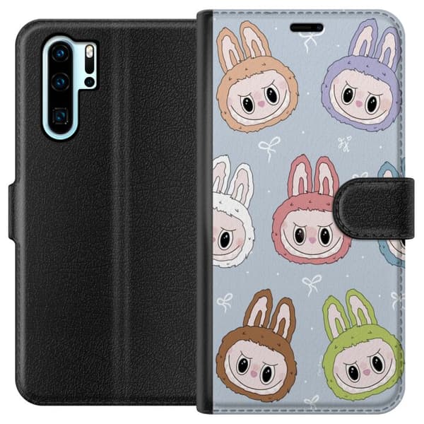 Huawei P30 Pro Plånboksfodral Labubu Star Pattern – Stjärnmönstrat med monsterlook