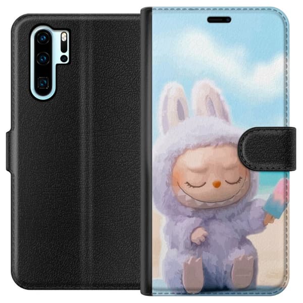 Huawei P30 Pro Tegnebogsetui Labubu Lyserød Stemning